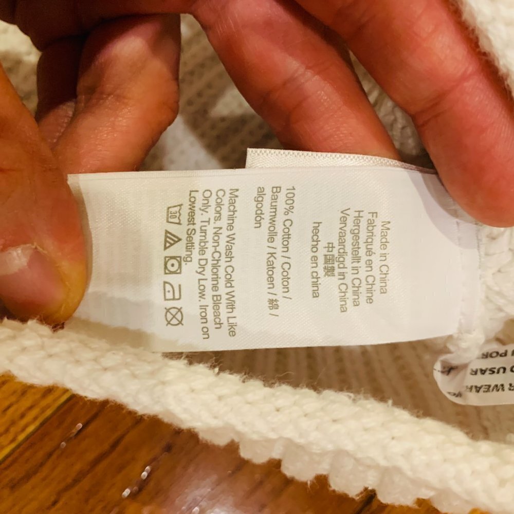 Vintage 90's J. Crew Irish Aran Fisherman Sweater White Cable Knit Turtleneck - Picture 7 of 16